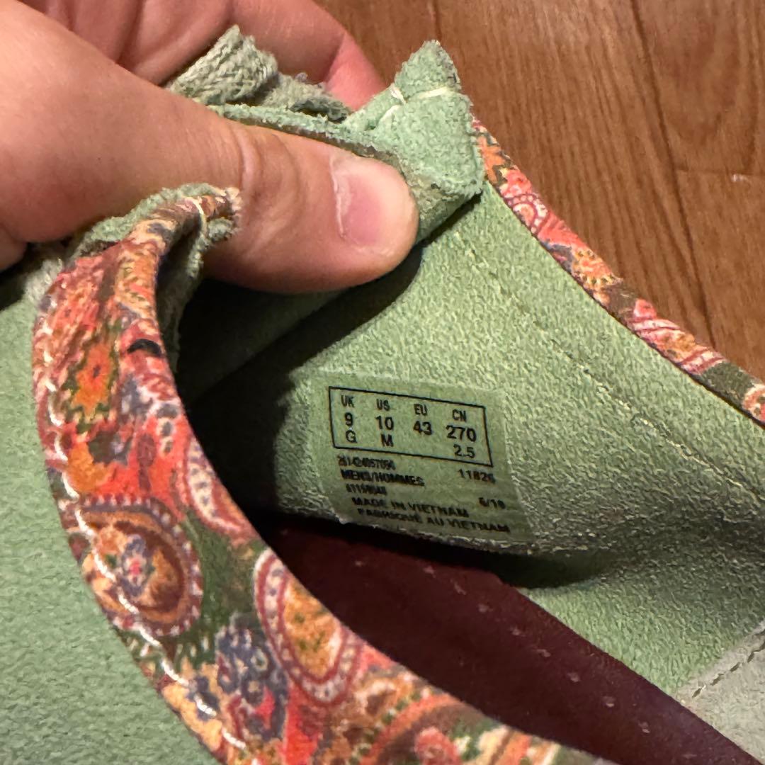 Stussy Clarks wallabee green UK9 コラボ