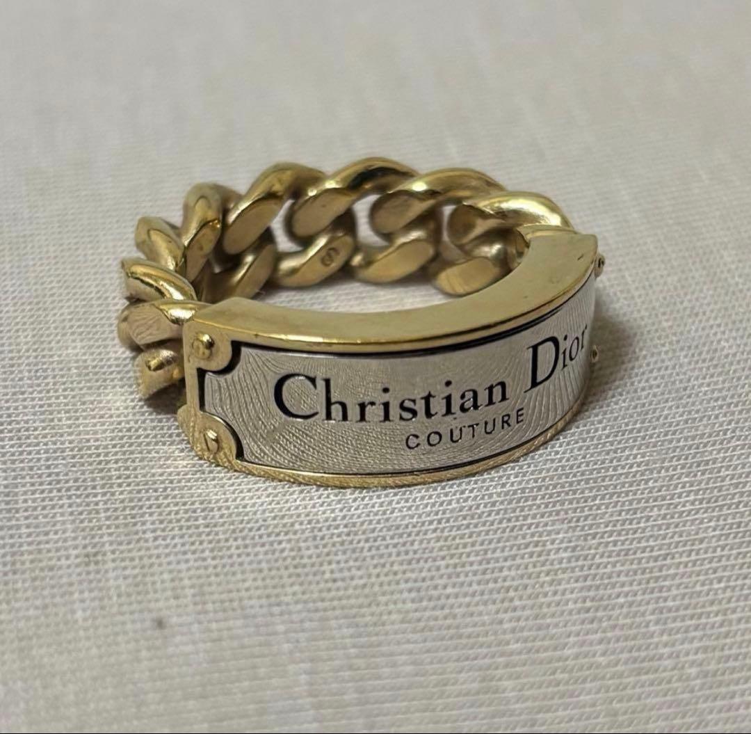 美品 Christian Dior Couture チェーンリング18号相当