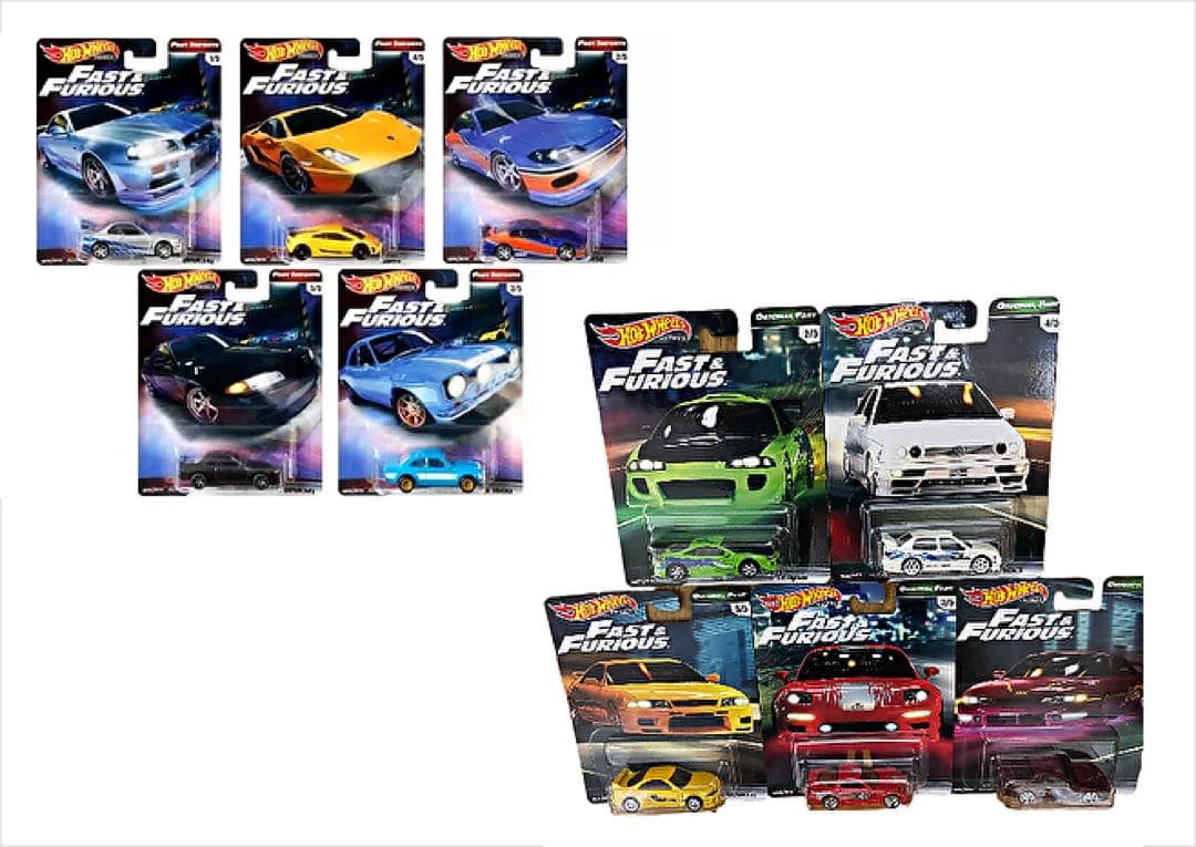 ホットウィール ワイルドスピード10台セット fast &furious