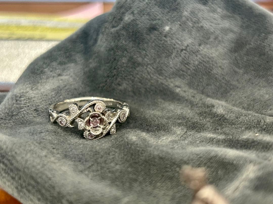 【最終値下げ】Pt900 ピンクダイヤモンドリング Fancy