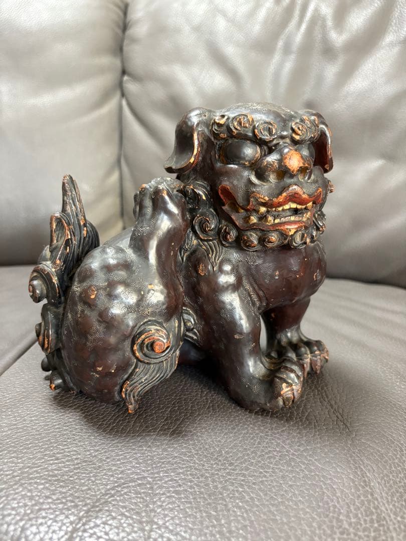 獅子　置物　オス