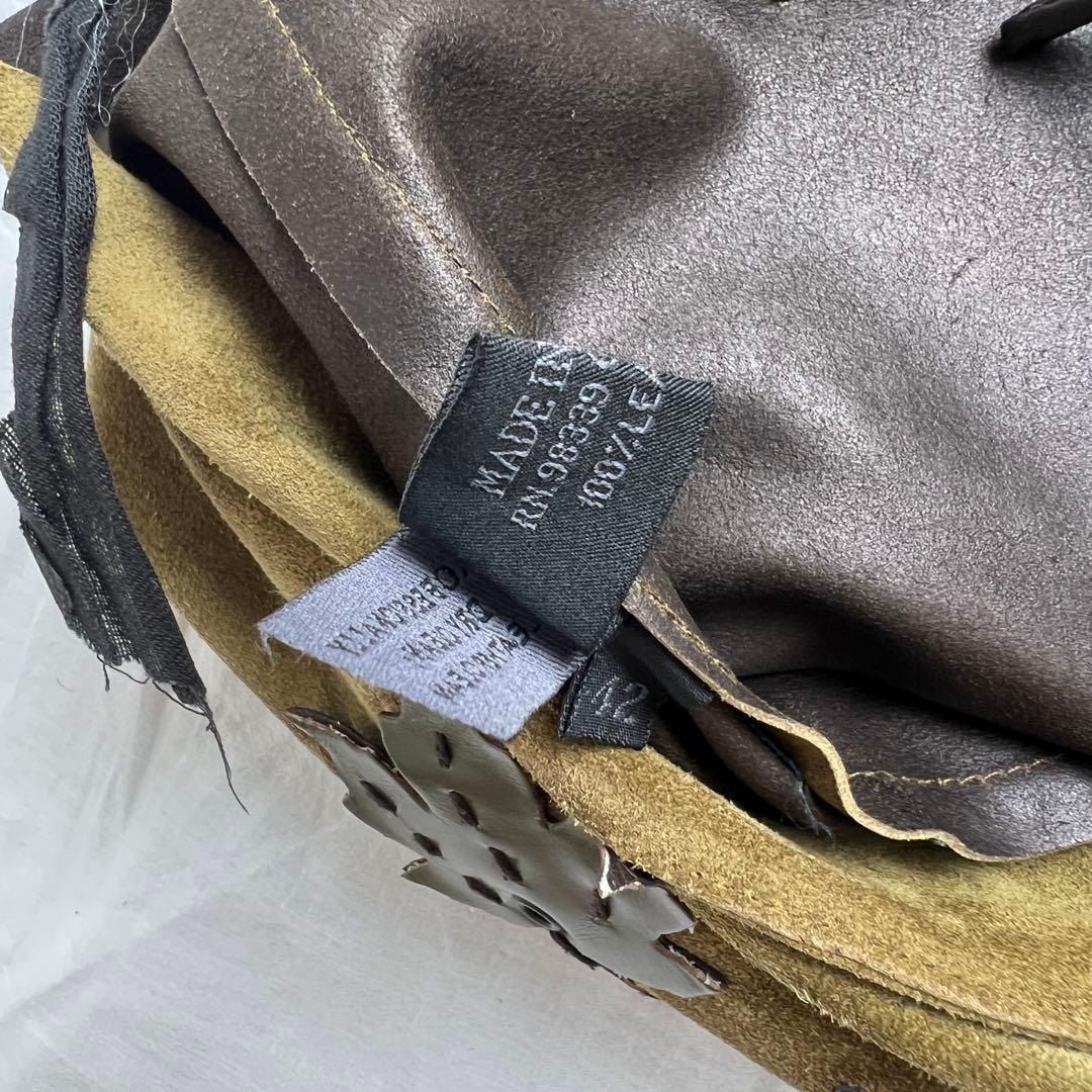 FW 99 Prada Suede Leaf Appliqué Skirt