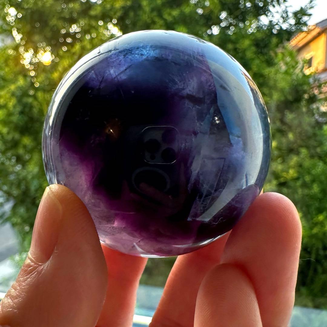 ブルーフローライト　スフィア　4.8㎝　185.6 フローライト　透明感