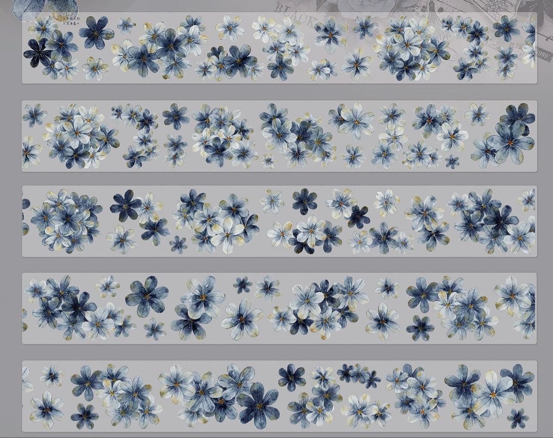 小白家文創《深海蓝》海外マスキングテープ　マステ 【2516】