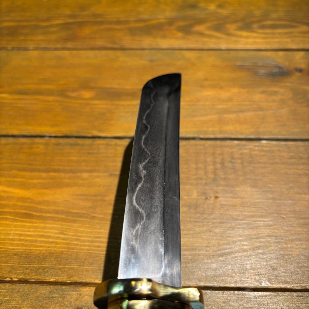 日本刀残欠クラフトナイフNo.81 久次 黒鞘