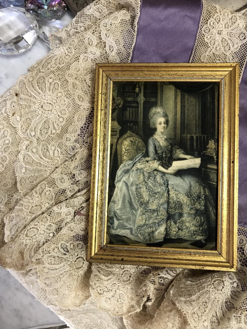 フランスアンティーク   マリーアントワネット  額