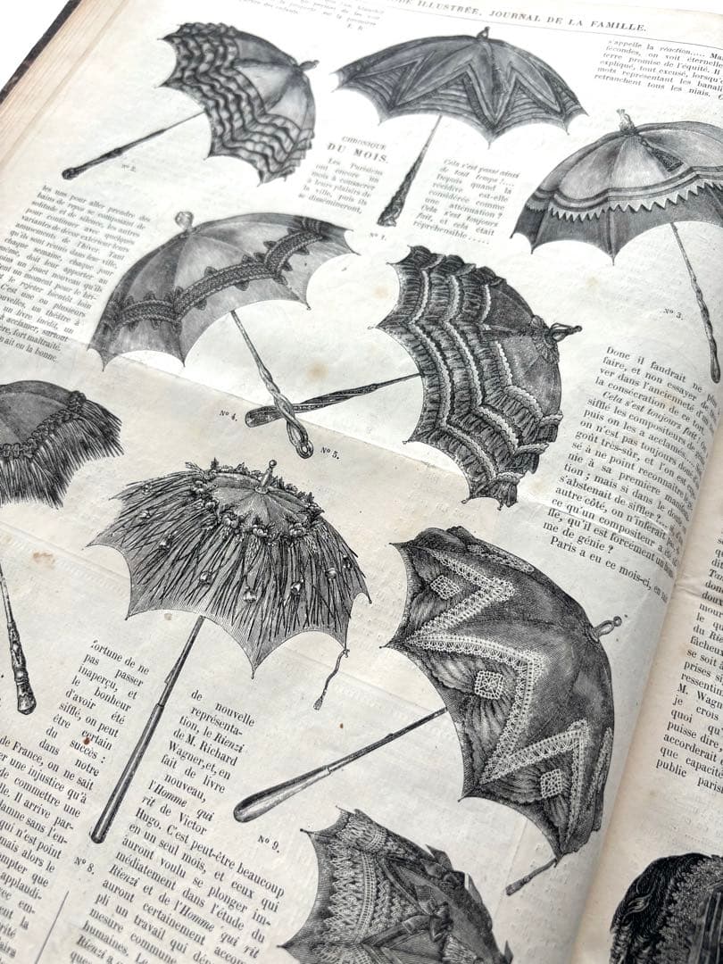 専用　フランス　アンティーク　ファッション雑誌　1869年　年鑑本　モード　洋書