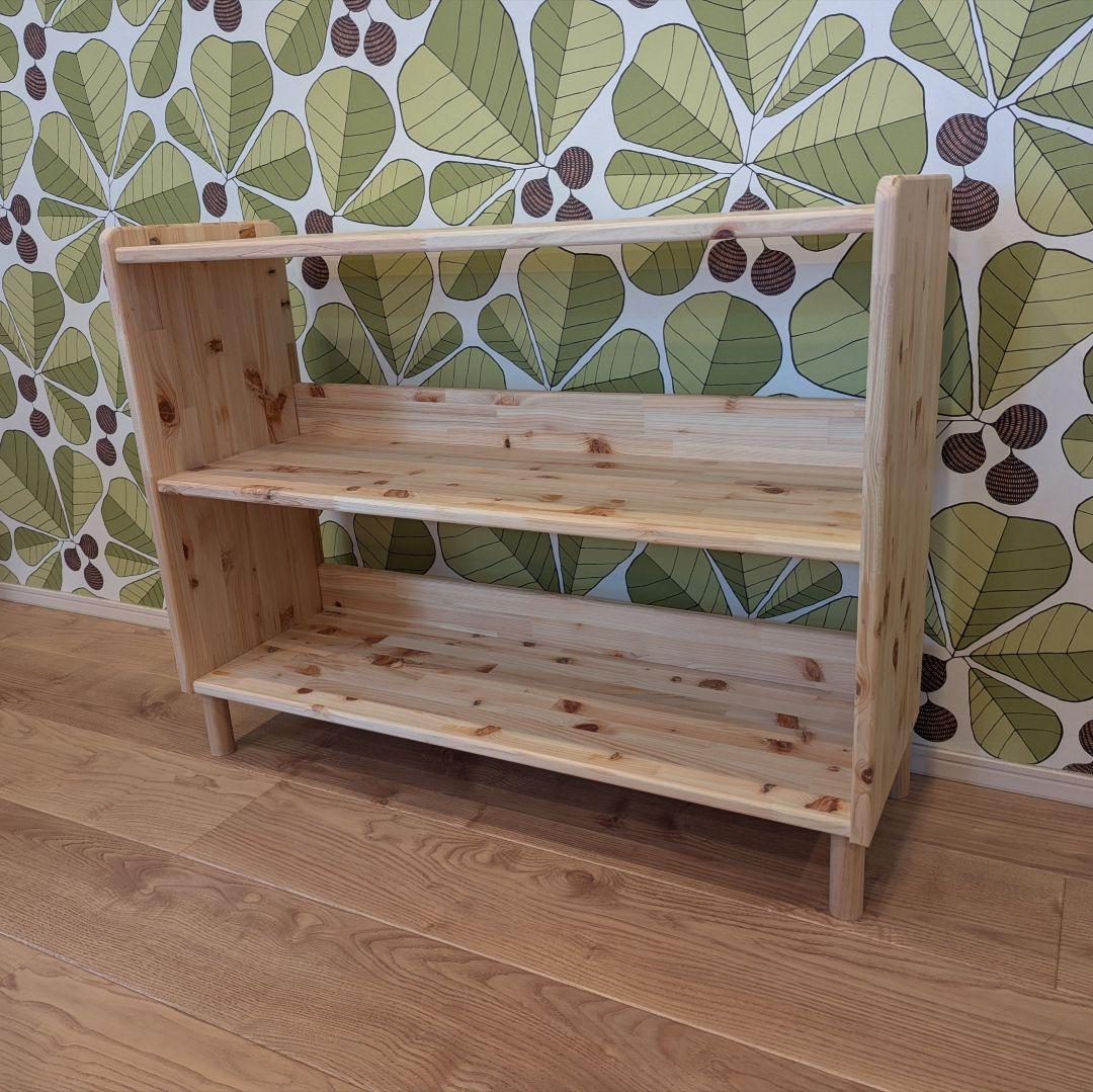 桧　木製棚　本棚　✨　木製ハンドメイド　トロファスト　モンテッソーリ　ヒノキ