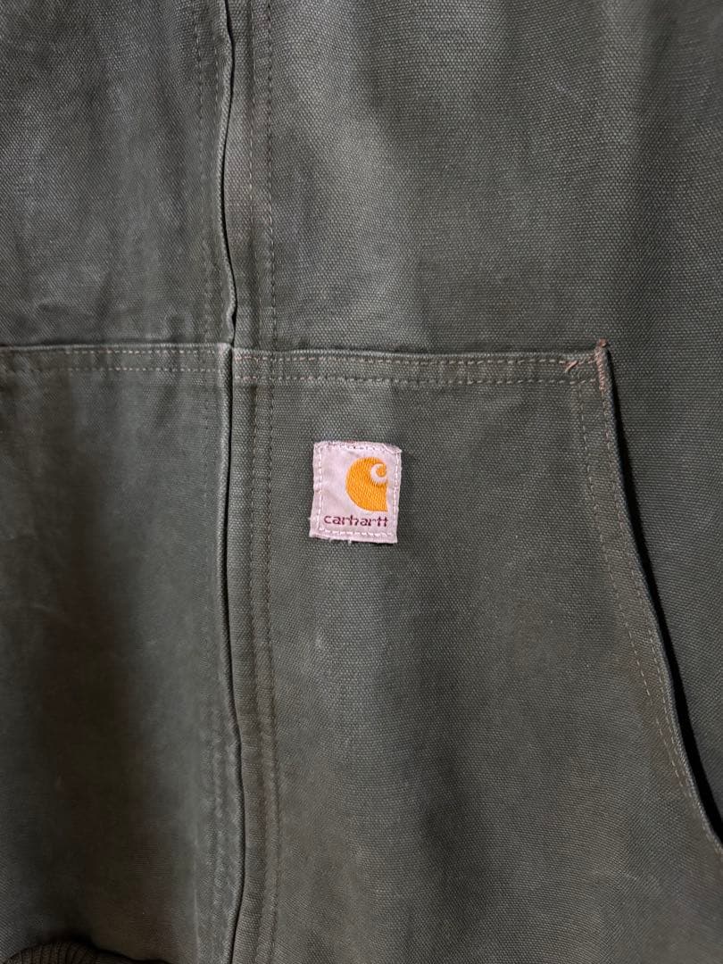 carhartt アクティブジャケット　モスグリーン　 ダック生地