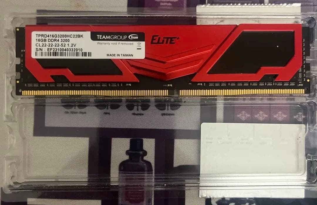 TEAM DDR4 3200MHz 16GB ×1 メモリ ELITE