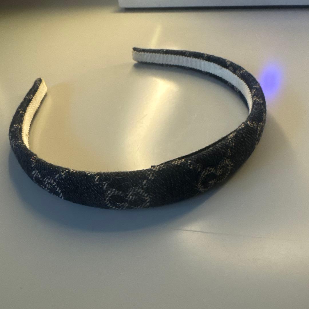 GUCCI ダークブルー ヘアバンド