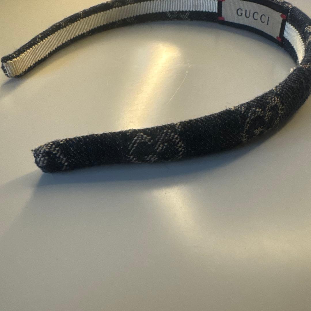 GUCCI ダークブルー ヘアバンド