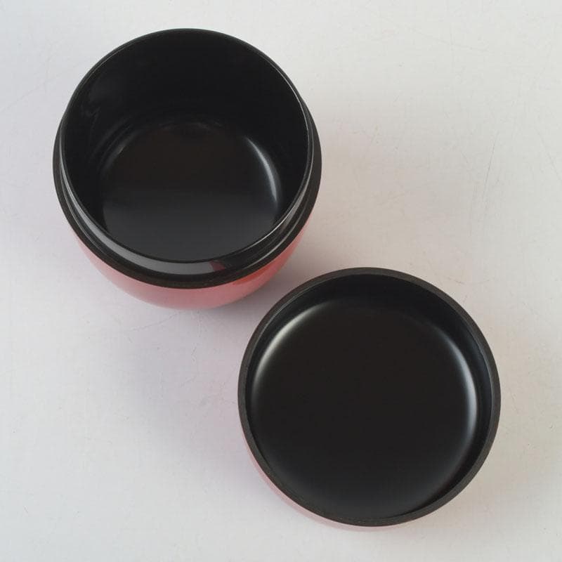 茶道具　山中塗　坂下雄峰作　水仙蒔絵　大棗　共布共箱　M　9654