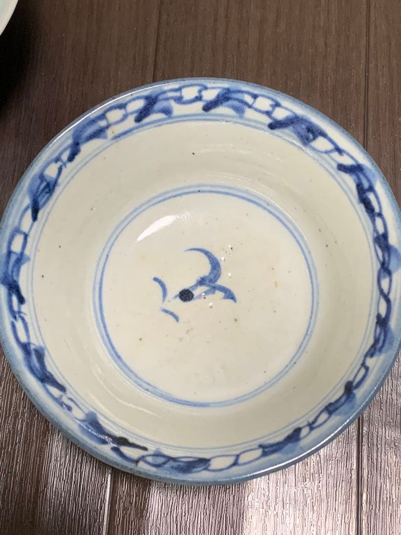 中国　磁器　２客　茶碗　焼き物　染め付け