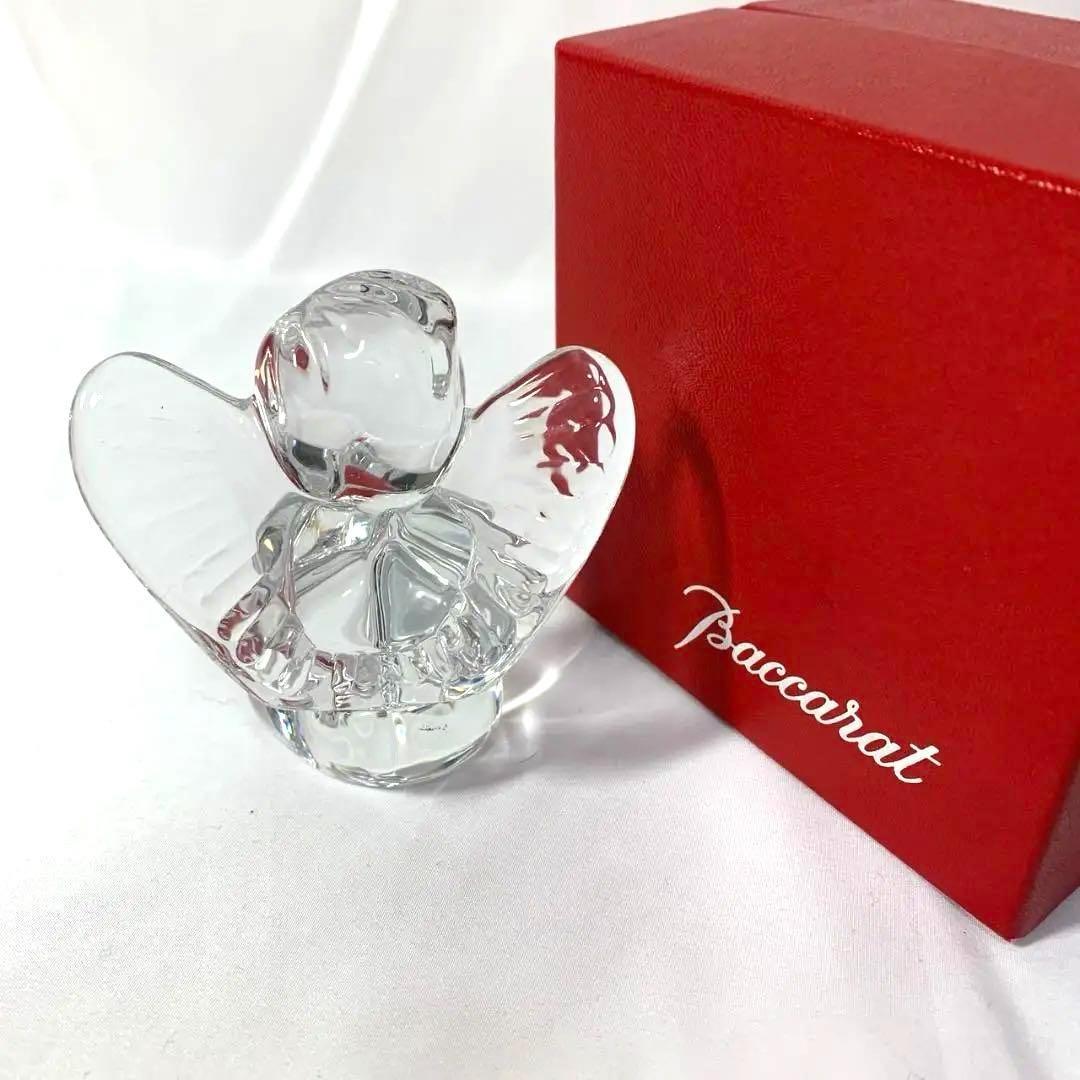 新品 バカラ Baccarat クリスタル エンジェル 天使 置物 箱付き
