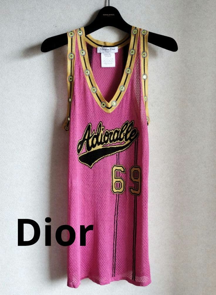 美品　Christian Dior ピンク タンクトップ