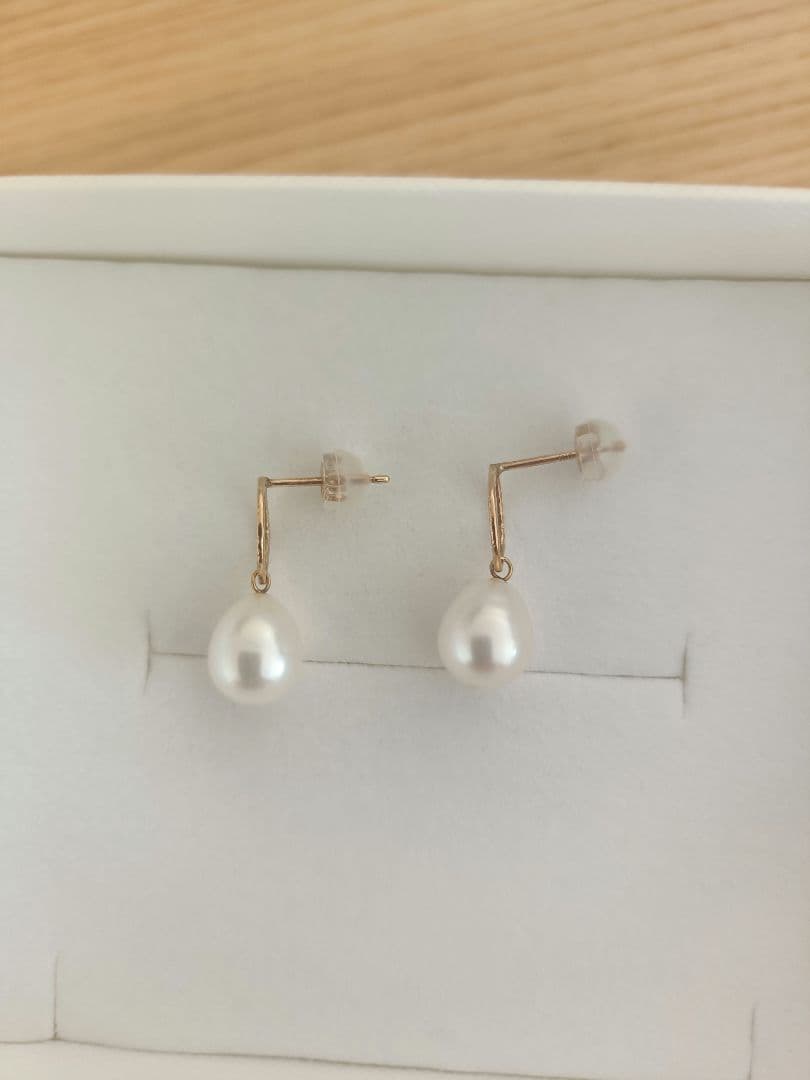 anq.　K10 マーキスパールピアス 淡水パール