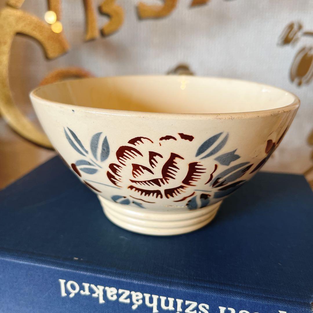 DIGOINサルグミンヌ　シックな花模様のカフェオレボウル