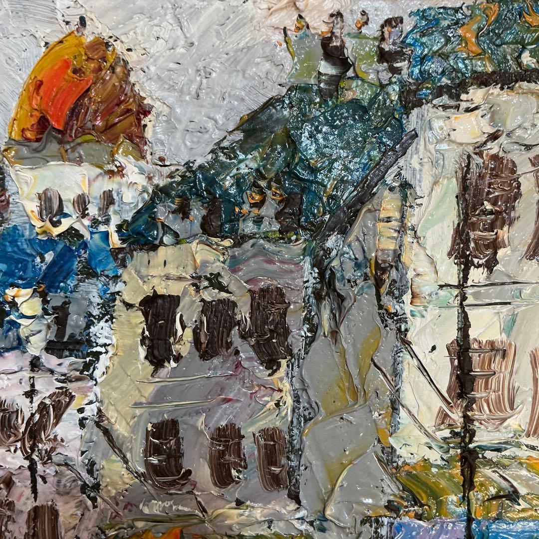 絵画・額縁・油絵・渡部ひでき・パリの街角・洋画・色紙・美術品・インテリア・雑貨