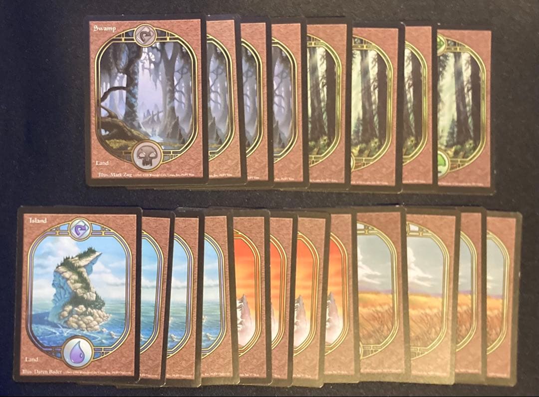 MTG 英語版　アングルード　島　平地　沼　森　山　基本土地20枚セット