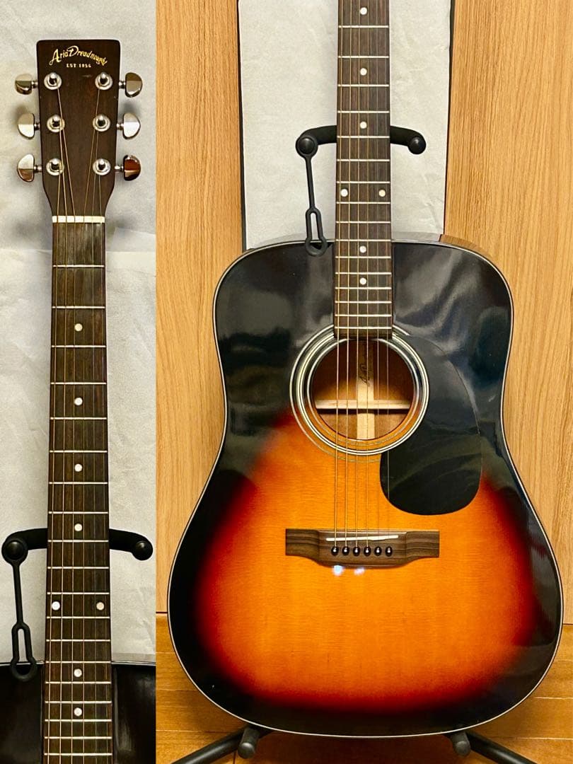 美品 Aria AD-28BS トップ単板 Ritter 高品質ギグバッグ付き