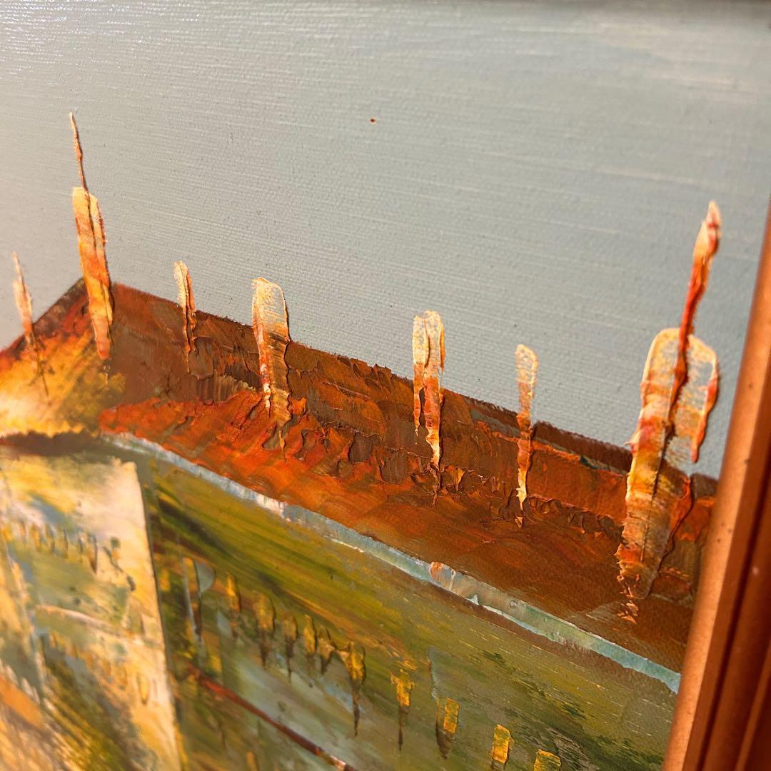 油絵 K.W.PARK 絵画 額付き 油彩