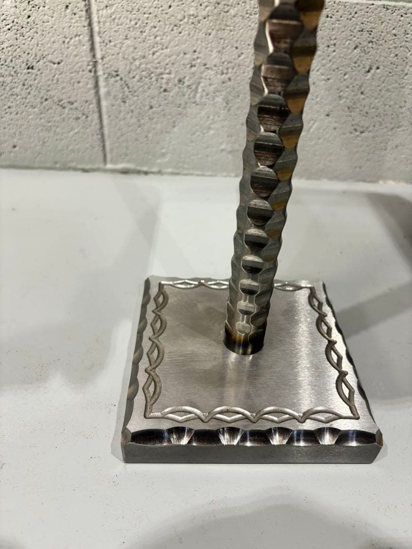 欅サイドテーブル、コーヒーテーブル、観葉植物スタンド一枚板銘木　鉄家具