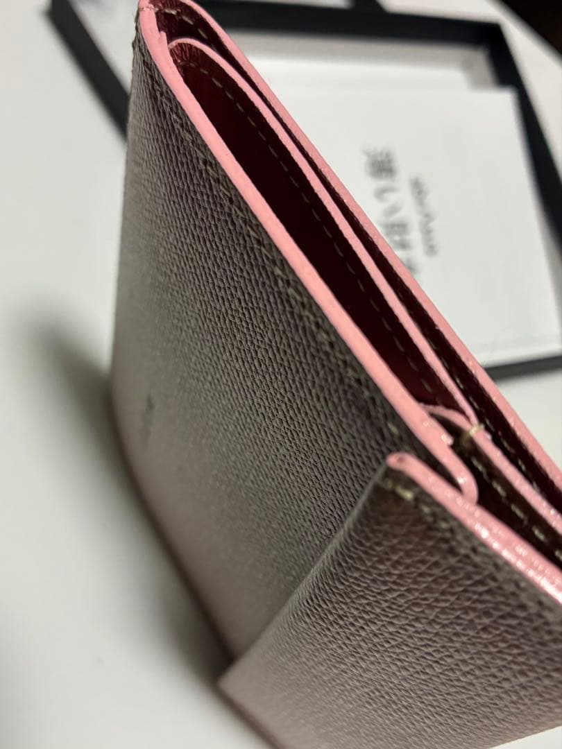 アブラサス薄い財布 プラム 【新品】 ピンクベージュ（プラム）