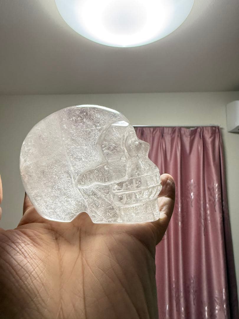 超大　高品質水晶彫り髑髏　インテリア アクセサリー 限定一点　本物保証　送料無料