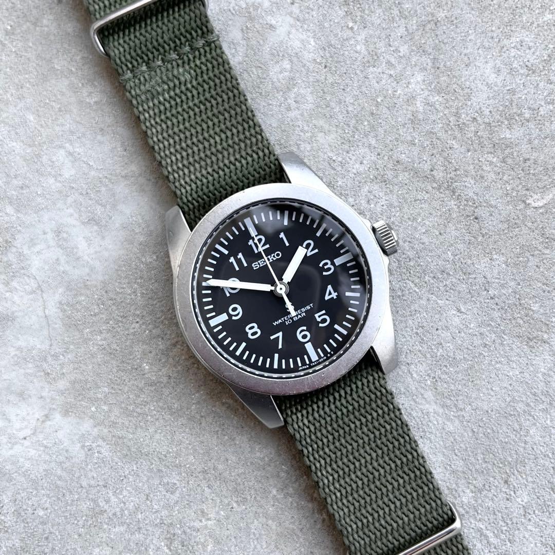 最終値下げ SEIKO SUS 7N21-0010 ミリタリーウォッチ