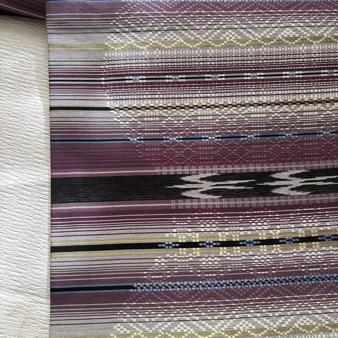 ⭐️美品⭐️京都西陣織　九寸名古屋帯　花織　全通　正絹　証紙付き