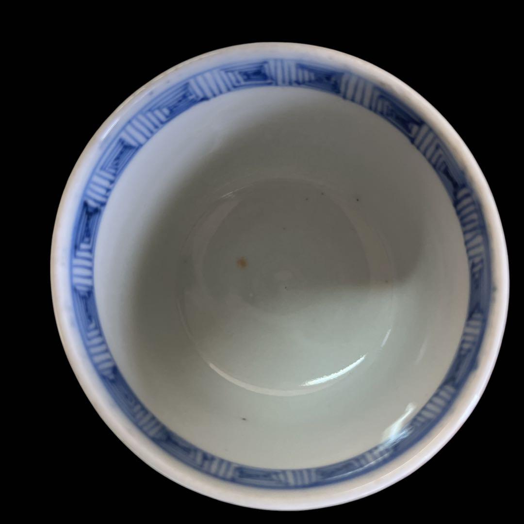 【アンティーク】骨董品 古伊万里 染付け 蕎麦猪口 湯呑み茶碗 骨董食器 古美術