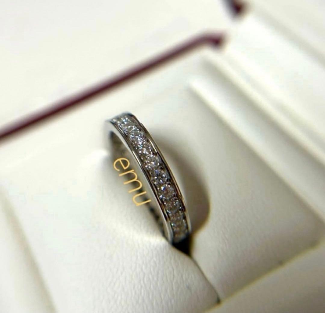 とむ様 / 最高級モアサナイト / フルエタニティリング / レール留め