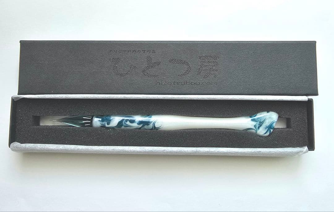 み*み様 ガラスペン ひとつ房 流水納戸色