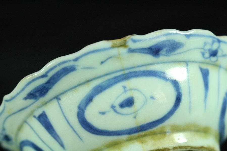 中国美術 染付 芙蓉手 碗 揃 五件(K-XA690)