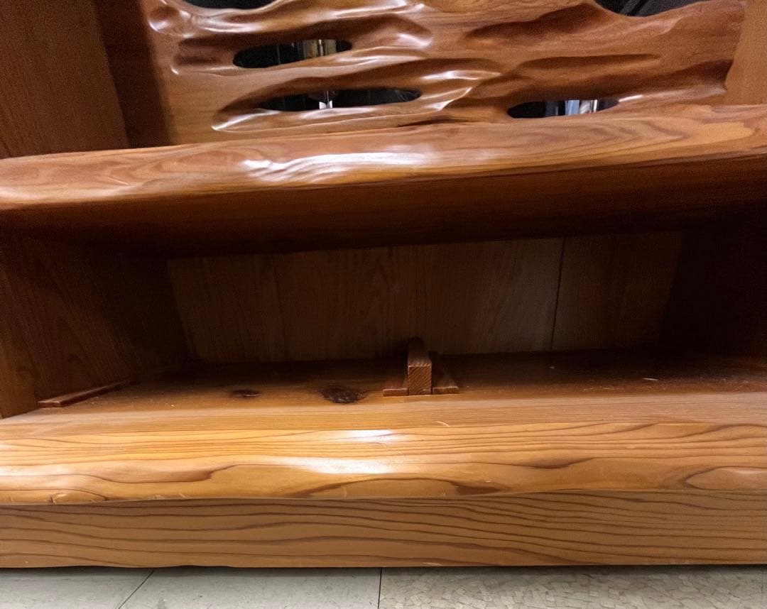貴重　屋久杉 良質杢 飾り棚 茶棚 サイドボード リビングボード 茶箪笥