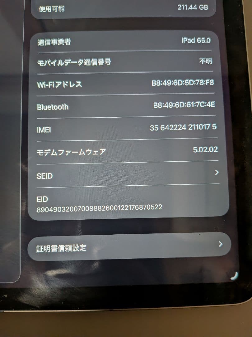 ハ*を様 【バッテリー最大容量99%】iPad Air 第5世代 セルラー 25
