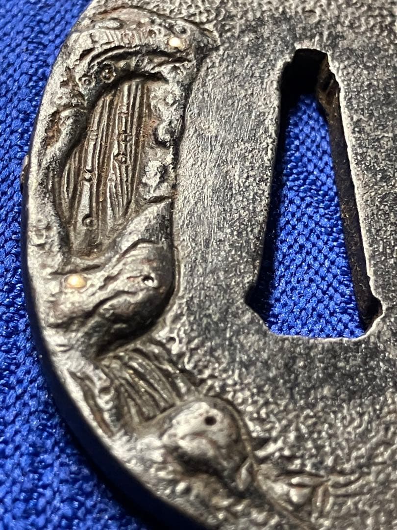 鍔　短刀鍔　象嵌