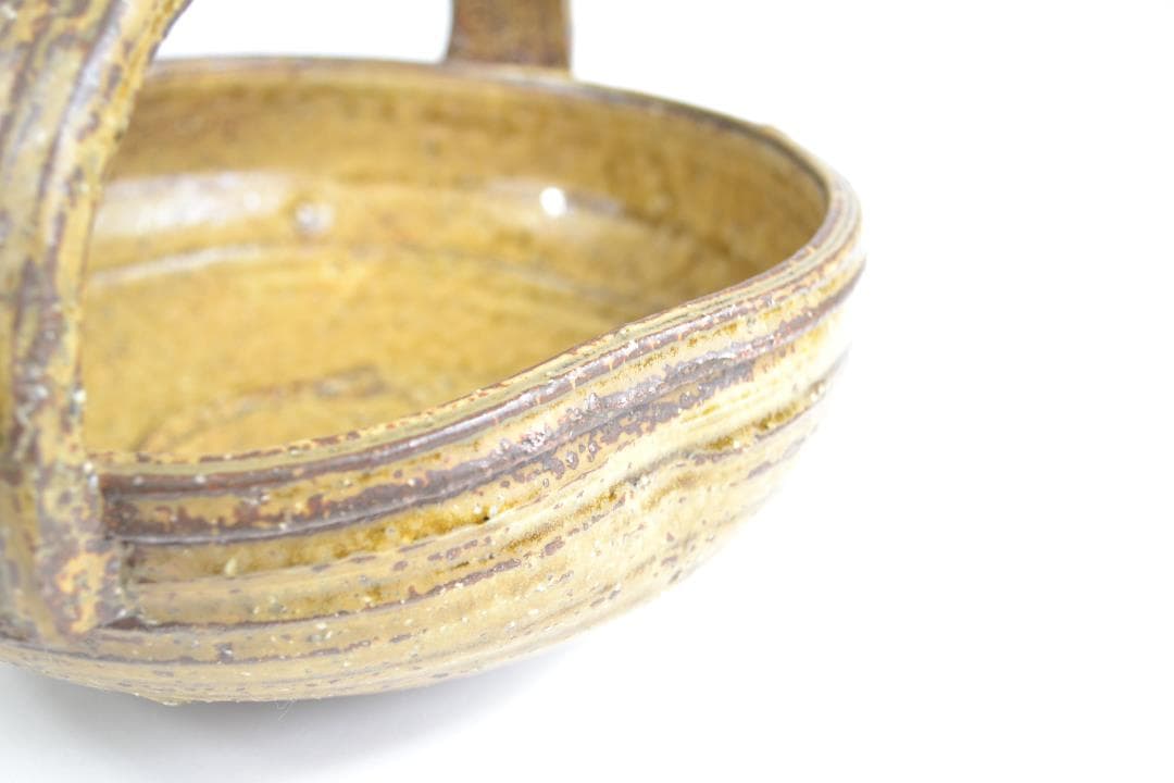 茶道具　黄伊羅保手鉢　５代 清水六兵衛造