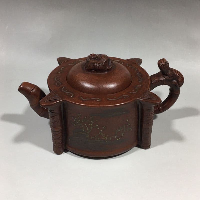 宜興  紫砂壷  チ竜紫砂壷  工芸品 美術品 置物