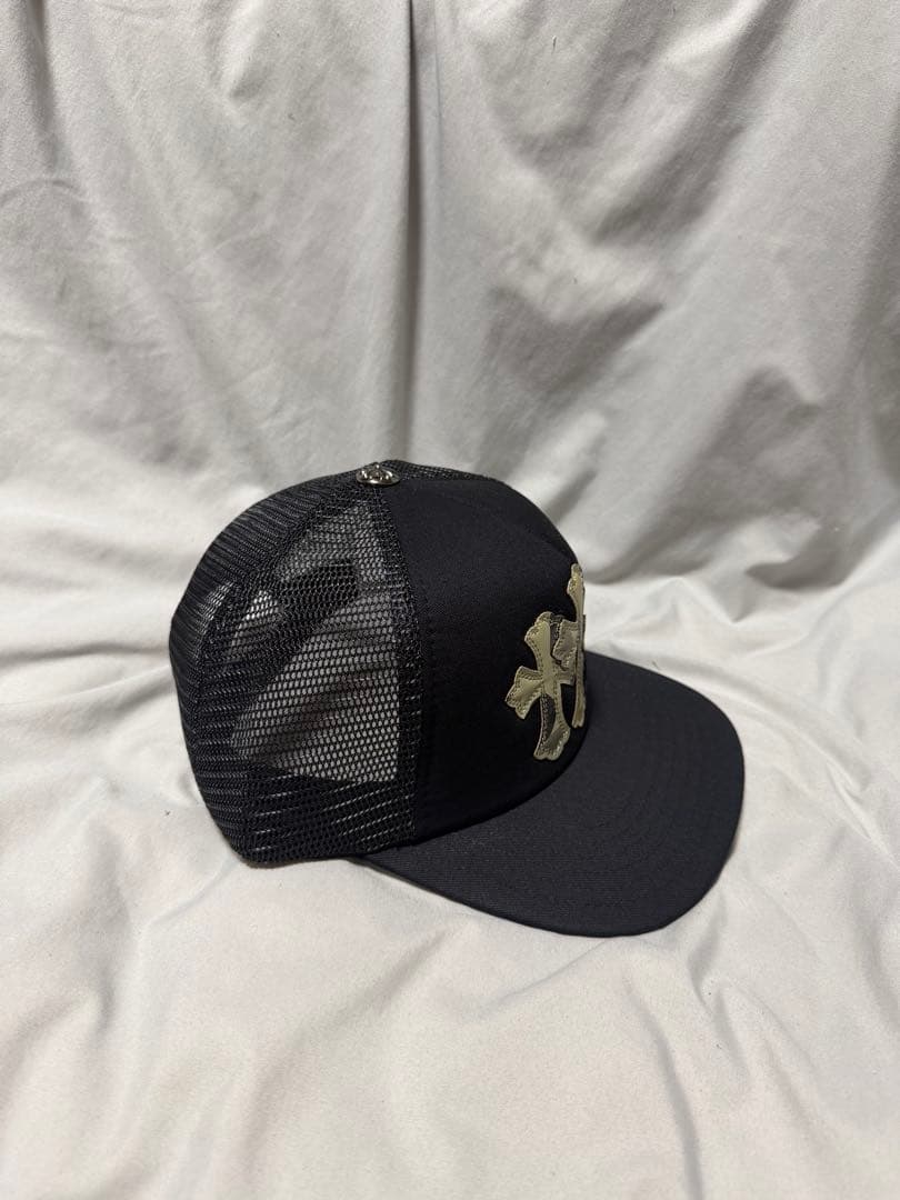 黒メッシュキャップ 刺繍ロゴ