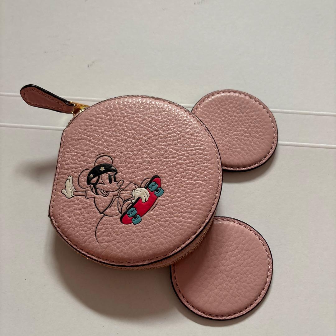COACH ミッキー ケース ピンク　新品　ディズニー