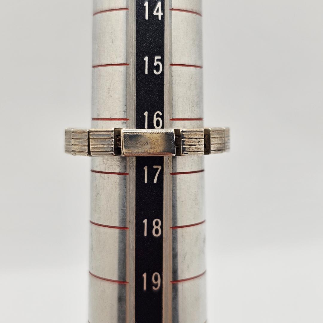 希少 GUCCI グッチ 925 シルバー スクエアチェーンリング 16号