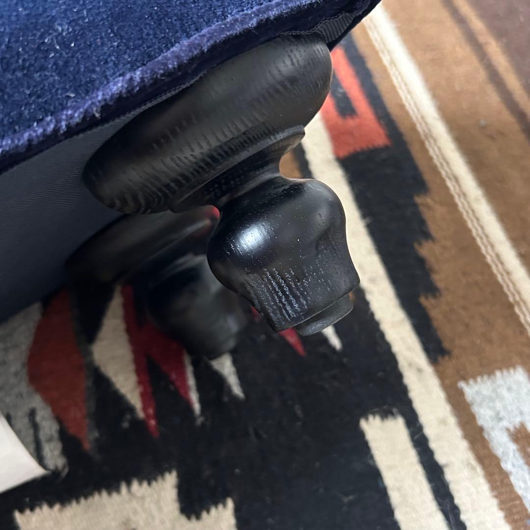 【激レア　美品】ジョナサンアドラー　オットマン　星条旗　ロゴ刺繍　木彫足　ウール