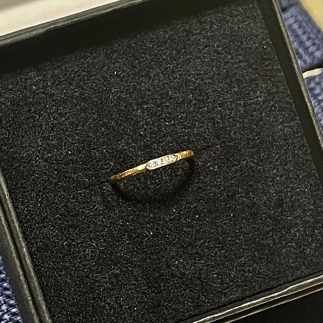 giclat K18YG WG ピンキーリング　4号