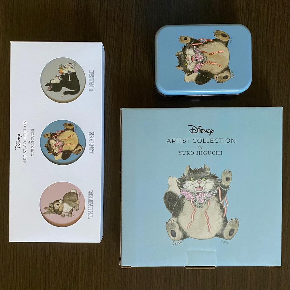 ディズニーストア　ヒグチユウコ　紅茶空き缶・プレート・ハンドクリームセット