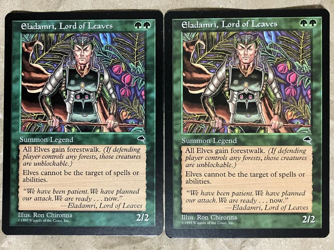 Eladamri Lord of Leaves／葉の王エラダムリー(英語版2枚)