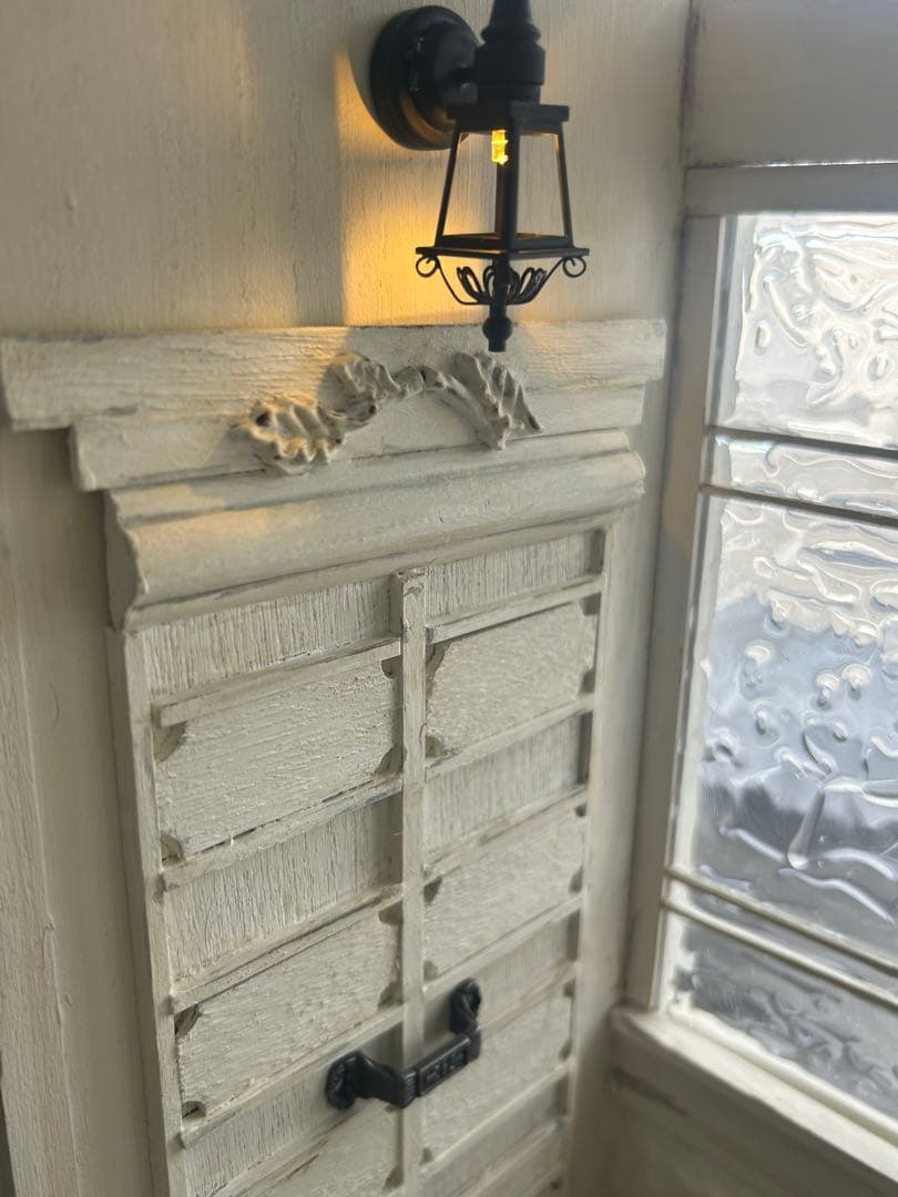 木製ドールハウス・背景ボード・ミニチュアハウス・ハンドメイド☆1/6