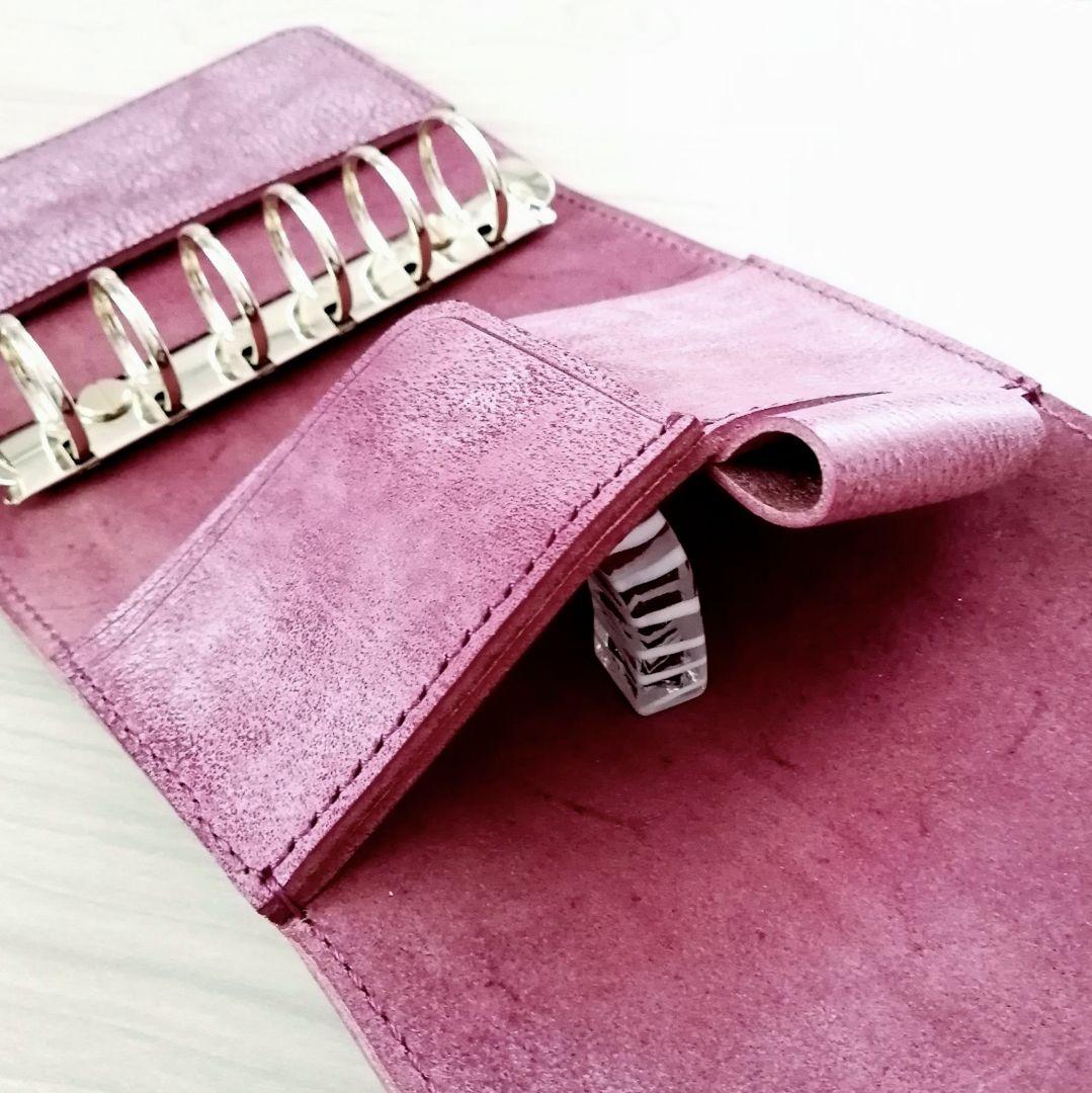 ミニ6 システム手帳 ワインレッド