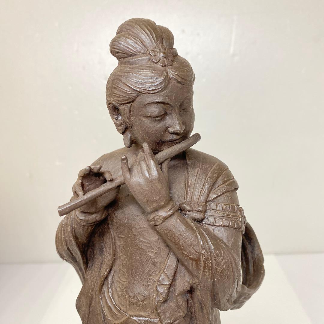 喜多敏勝　ブロンズ「幸笛」　共箱　3807g トヒト　東さ7-0713☆2F